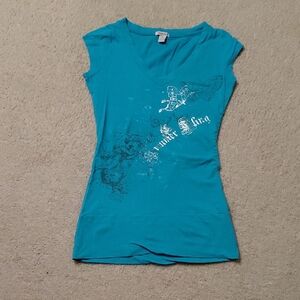 Papaya Teal Graphic Short Sleeve Tee